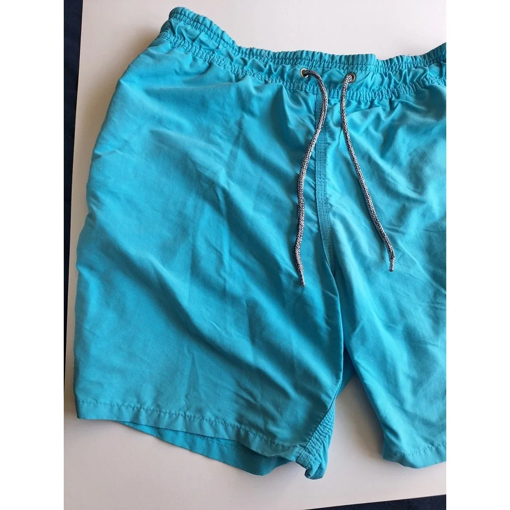 Michaels Swimwear Trunks Men's Bathing Size M Mesh Liner Blue Quick Dry USA
